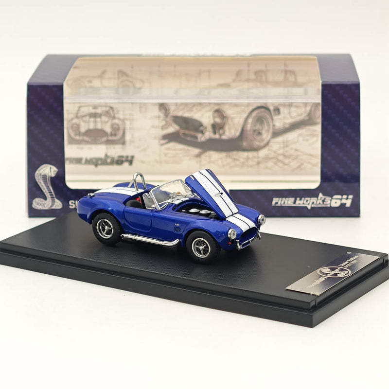 1/64 Fine Works Ford SHELBY COBRA 427S/C Blue Limit 999pcs Diecast Models Car