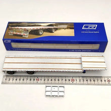 Weiss Brothers 1:50 drop deck Trailer Only WBR027-1703 Diecast Models Truck Aluminum/Blue