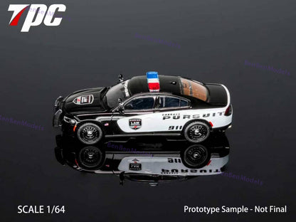 Pre-sale 1:64 TPC Dg Charger PURSUIT / NYPD Livery Police Car Hood Opens Alloy