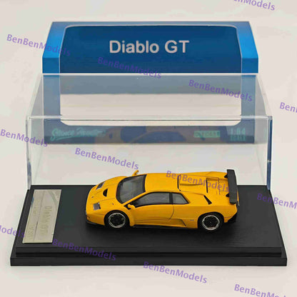 1:64 SH Yellow Diablo GT 1998 Racing Sports Model Diecast Models Car Limited