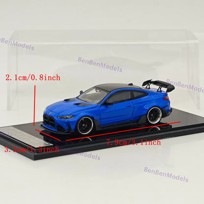 1:64 SW BMW G82 M4 Wide-Body Modified - Portimao Blue Diecast Model Car Limited