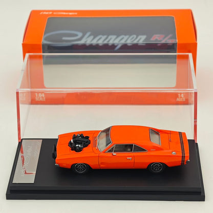 Mini Forge 1:64 1969 Charger Red with 1600 HP Twin-Turbo LS Diecast Motor