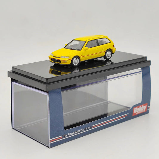 Hobby Japan 1/64 EF9 SiR Ⅱ Yellow HJ641031AY Diecast Model Toys Car Collection Gifts