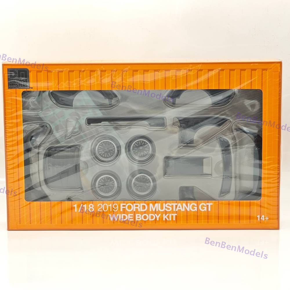 DM 1/18 Scale Replicas Ford Mustang GT 2019 Widebodykit Pack LHD Matt Black