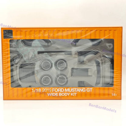 DM 1/18 Scale Replicas Ford Mustang GT 2019 Widebodykit Pack LHD Matt Black