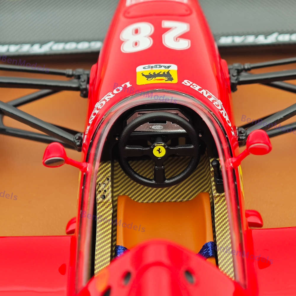 1/18 Tecnomodel Ferrari F1 86 #28 1986 BRAZILIAN GP STEFAN JOHASSON Red Resin