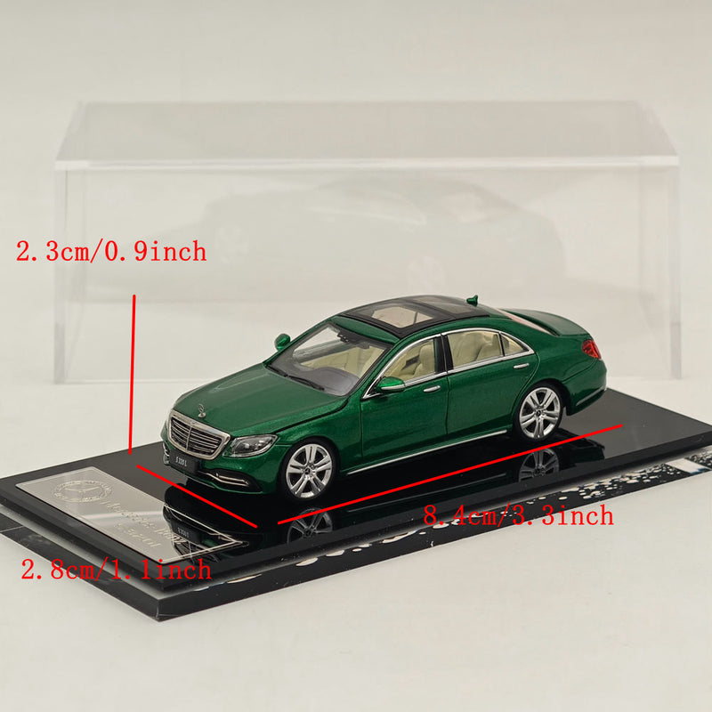 GLORY MODEL 1/64 Mercedes-Benz S320L W222 Sedan Sports Green Diecast Metal Car