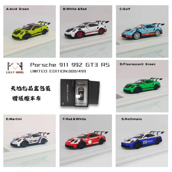 LMLF 1:64 Porsche 911 992 GT3 RS Miniature Diecast Toys Car Models Collection Gifts Limited 499