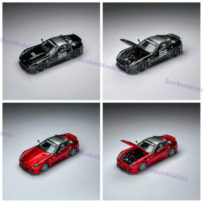 RM 1:64 Ferrari 599XX Racing Sports Model Diecast Car Model with Openable Hood