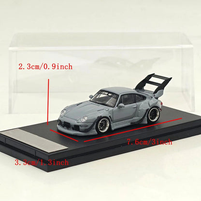 1:64 SW 993 911 Cement Grey Low & High Wing Diecast Model Car Collectible