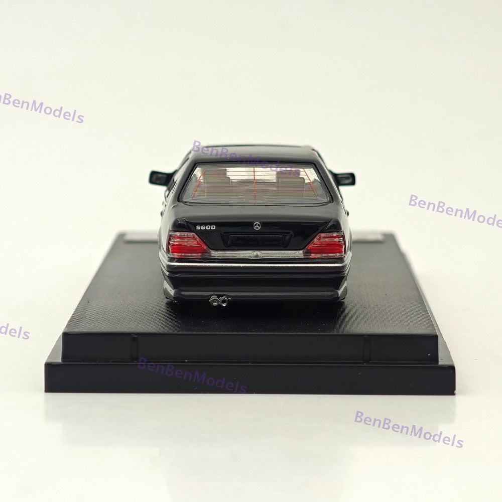 SW 1:64 S600 W140 Electroplated Wheel Hub Black/Grey Diecast Model