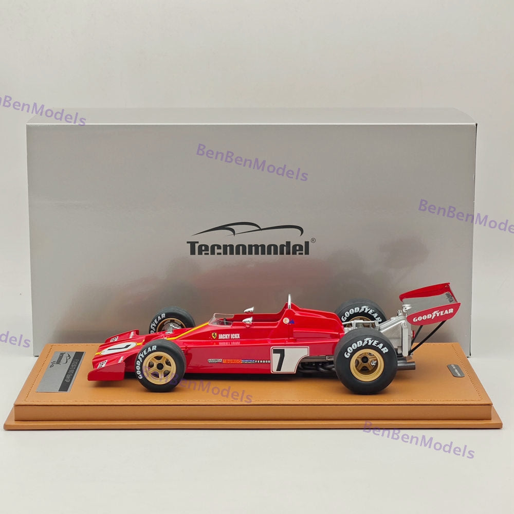 1/18 Tecnomodel Ferrari F1 312 B3-73 #7 SPAIN GP 1973 JACKY ICKX Red Resin Model