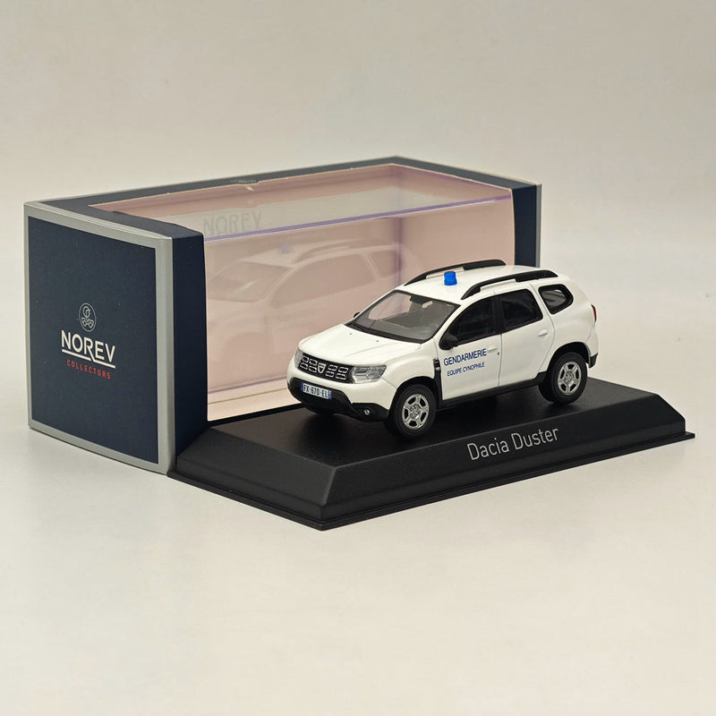 1/43 Norev Dacia Duster 2020 Gendarmerie-Equipe Cynophile Diecast Model White