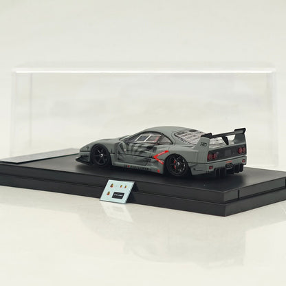 1/64 Ghost Player F40 LBWK Battle Grey Widebody Modified Alloy Model Car Limited Collection