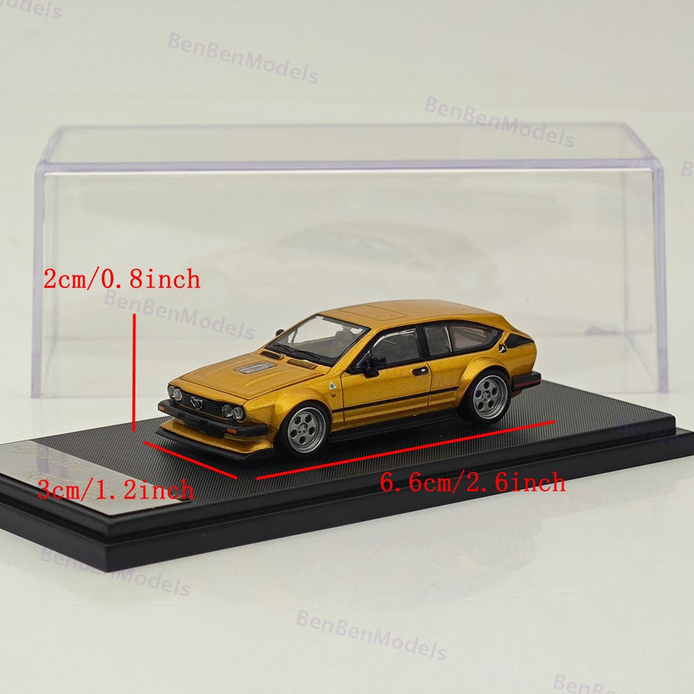 RM 1/64 Alfa Romeo GTV6 Gold/Silver Diecast Toys Car Models Collection Gifts