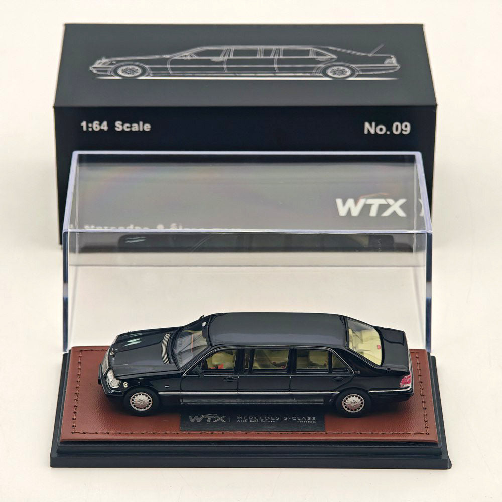WTX 1 64 W140 S600 Stretch Limousine Black Diecast Model Collectible Display Car