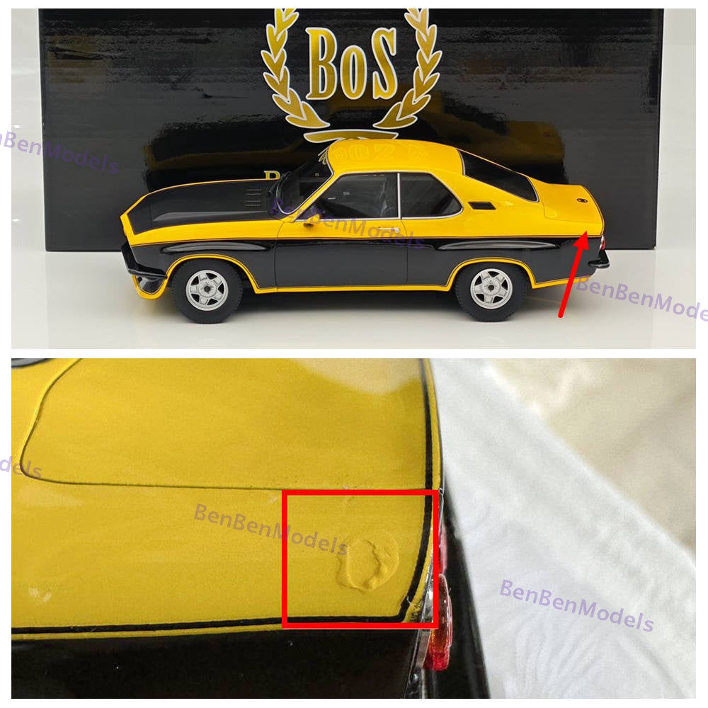 1:18 BOS Opel Manta TE2800 1975 Yellow/Black BOS068 Resin Car Limited Rare Used