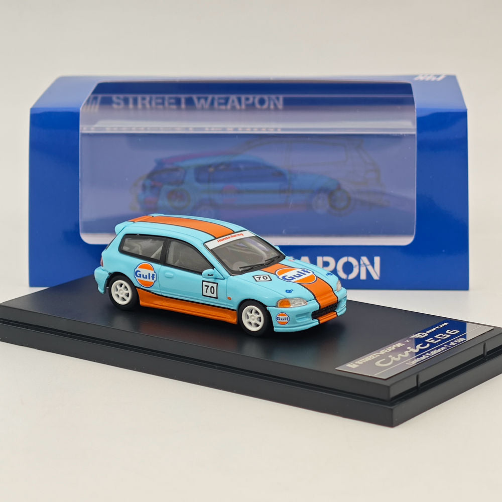 Street Weapon 1 64 Honda Civic EG6 Gulf 70 Diecast Models Car Toy Limited 500 Collection