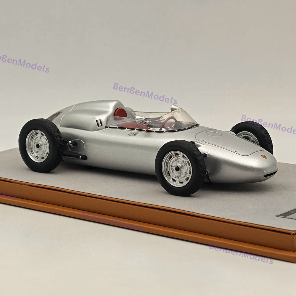 1/18 Tecnomodel Porsche 718 F2 Presse Version 1960 CA18-TMP002 Silver Resin