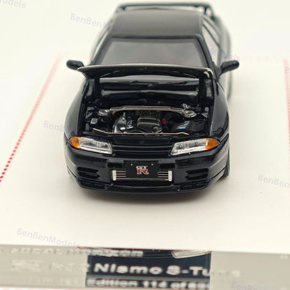 FH 1:64 Nissan Skyline GTR R32 Nismo S-Tune Sports Model Black Diecast Metal Car