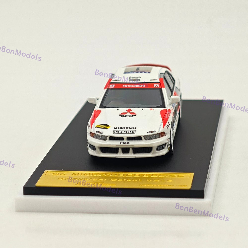 1/64 MK Miniatures Mitsubishi Galant VR-4 White #1 APA xpo Diecast Metal Car