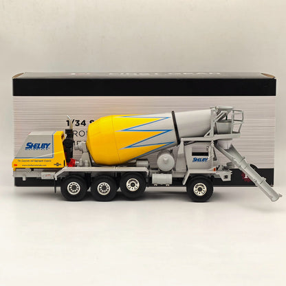 First Gear 1/34 Oshkosh Front Discharge Mixer Yellow 19-4245 Diecast Metal Replica Collection