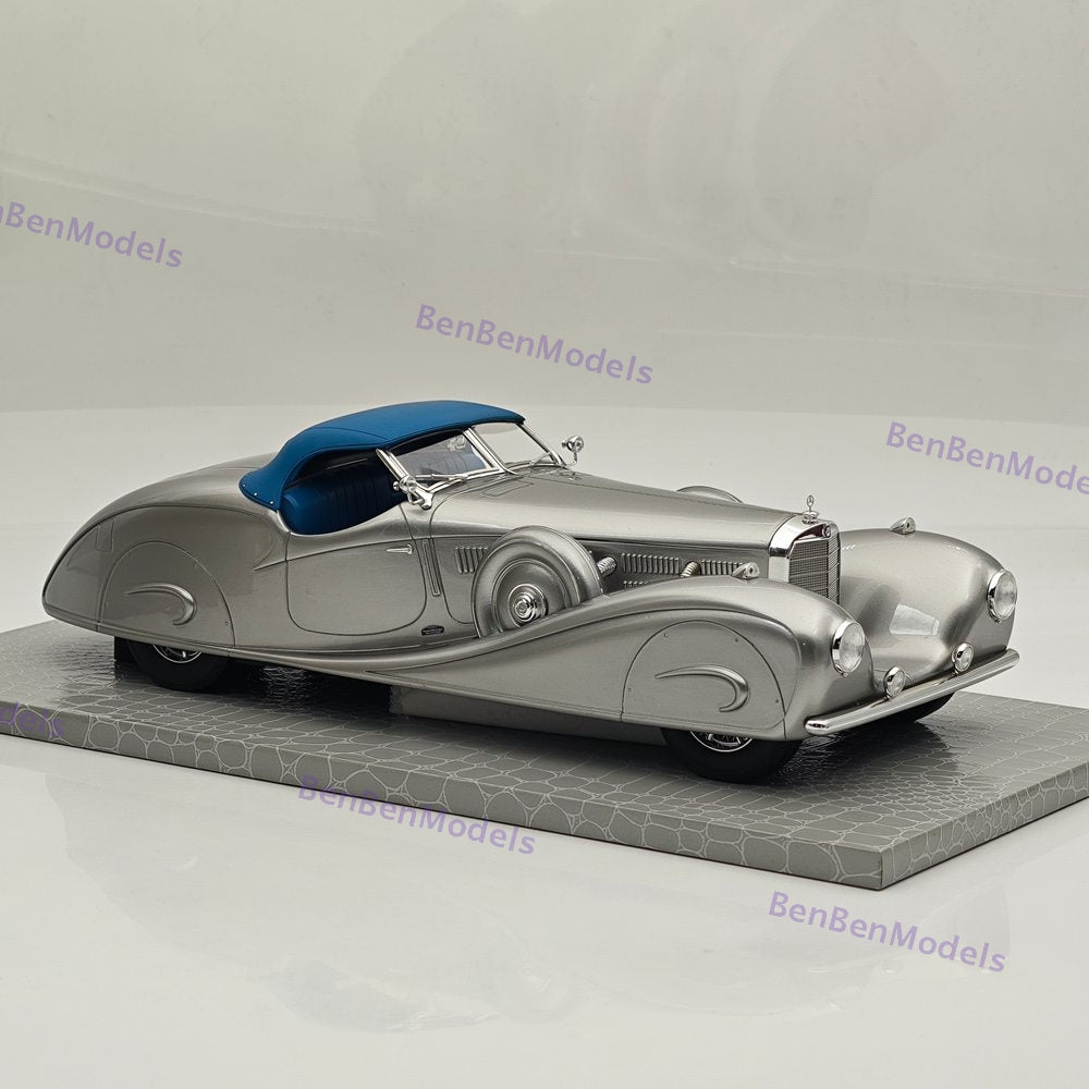 1/18 AMC Mercedes Benz 540K W29 Silver Stromlinien Roadster Erdmann & Rossi 1936