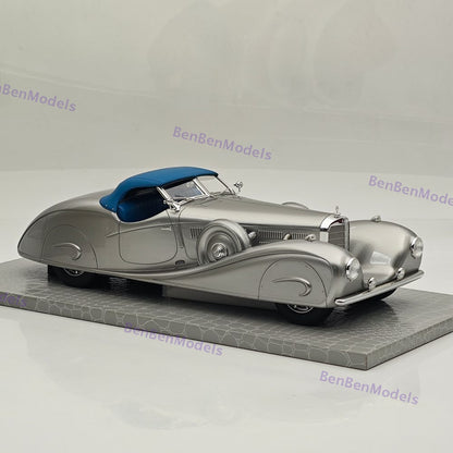 1/18 AMC Mercedes Benz 540K W29 Silver Stromlinien Roadster Erdmann & Rossi 1936