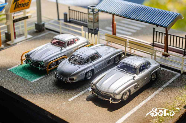 Pre-sale Solo1:64 Mercedes Benz 300SL Collection Diecast Toys Car Models Miniature Hobby Gifts Silvery