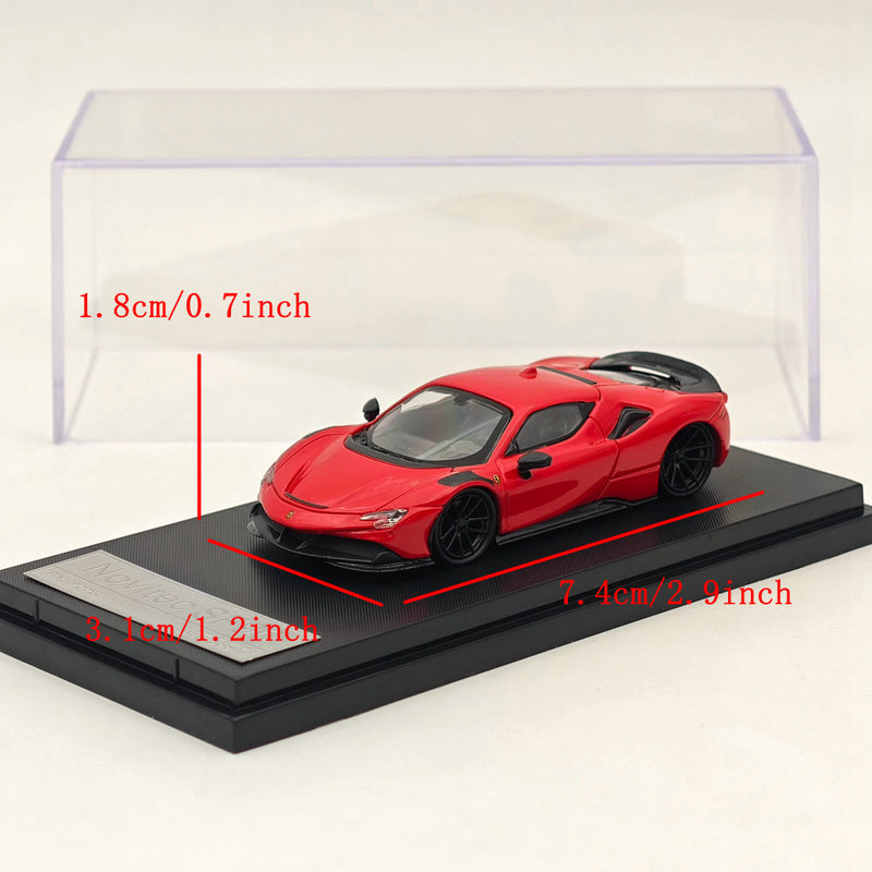 Fine model 1:64 Scale Novitec Ferrari SF90 Diecast Models Car Collections Red