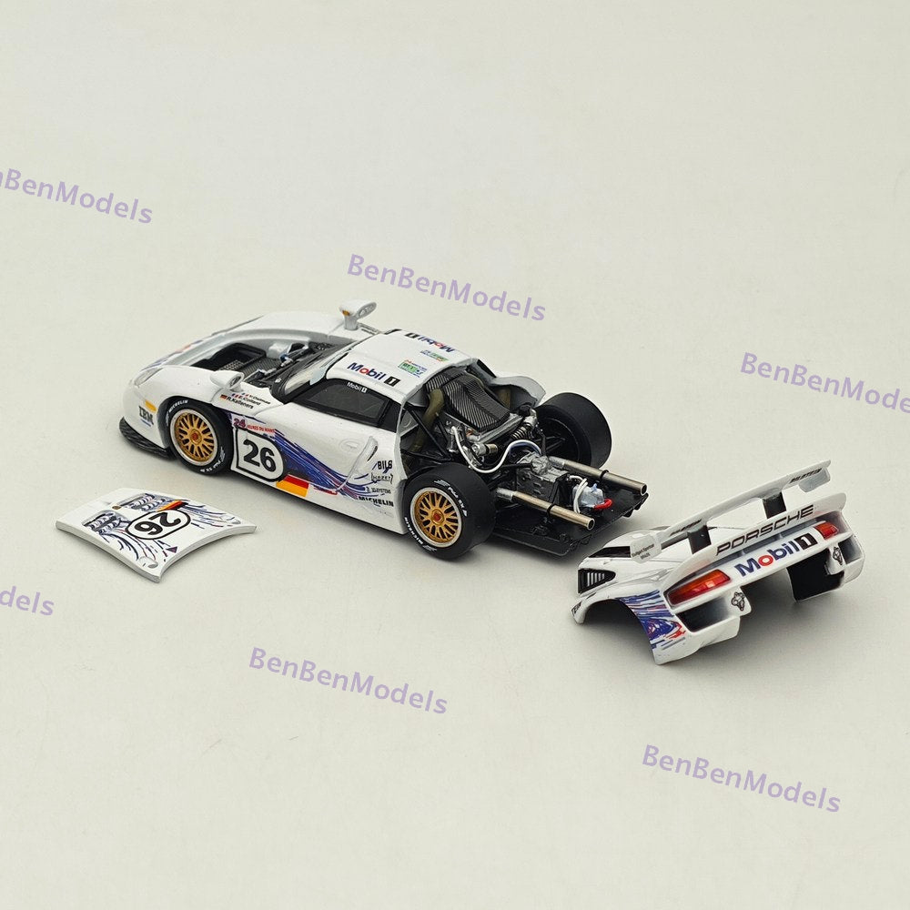 1:64 TSD 911 GT1 24h LeMans 1997 Openable - Hood Diecast Metal Car Limited