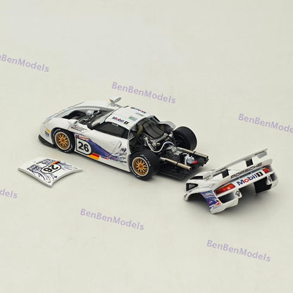 1:64 TSD 911 GT1 24h LeMans 1997 Openable - Hood Diecast Metal Car Limited
