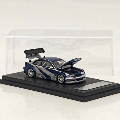 Ghost Player 1:64 E46 M3 GTR NFS Openable Hood & Trunk Diecast Model Car Limited Collection