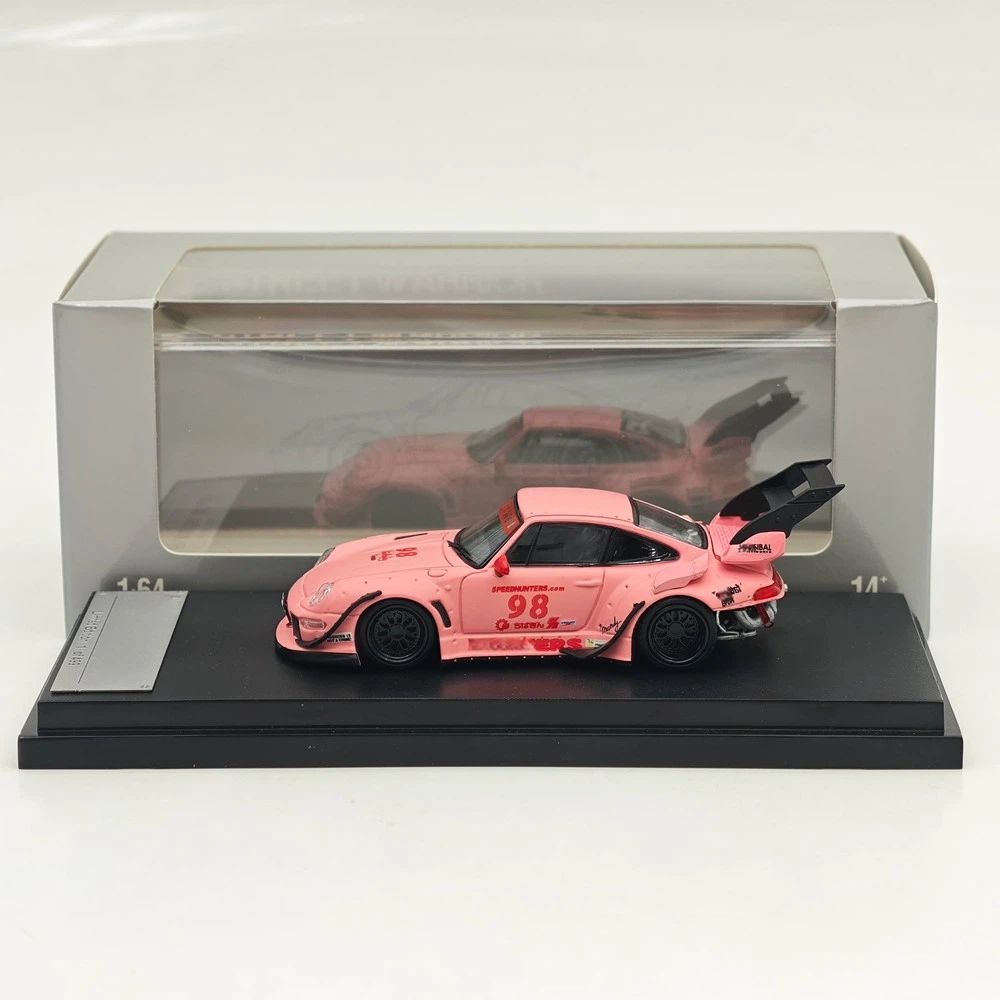 1:64 SW 993 911 #98 #91 Matte Pink / Green Diecast Model Car Limited Edition