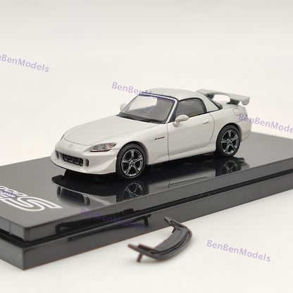 1/64 Hobby Japan S2000 Type S (AP2) Platinum White Diecast Model HJ641020SPW
