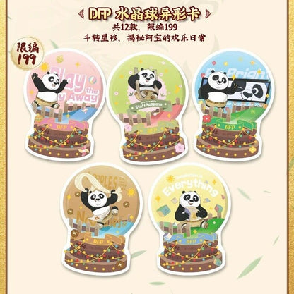 Cartes amusantes Kung Fu Panda, cartes authentiques en papier, collection, boîte de 10 films, nouveauté