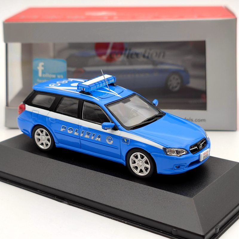 J Collection 1:43 SUBARU Legacy Wagon Italy Police Car 2003 Diecast Models  JC285 Toys Car