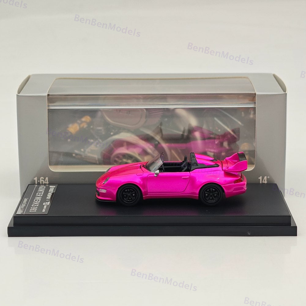 SW 1:64 Porsche Gunther Werks 993 Remastered Diecast Model Car - Four styles are