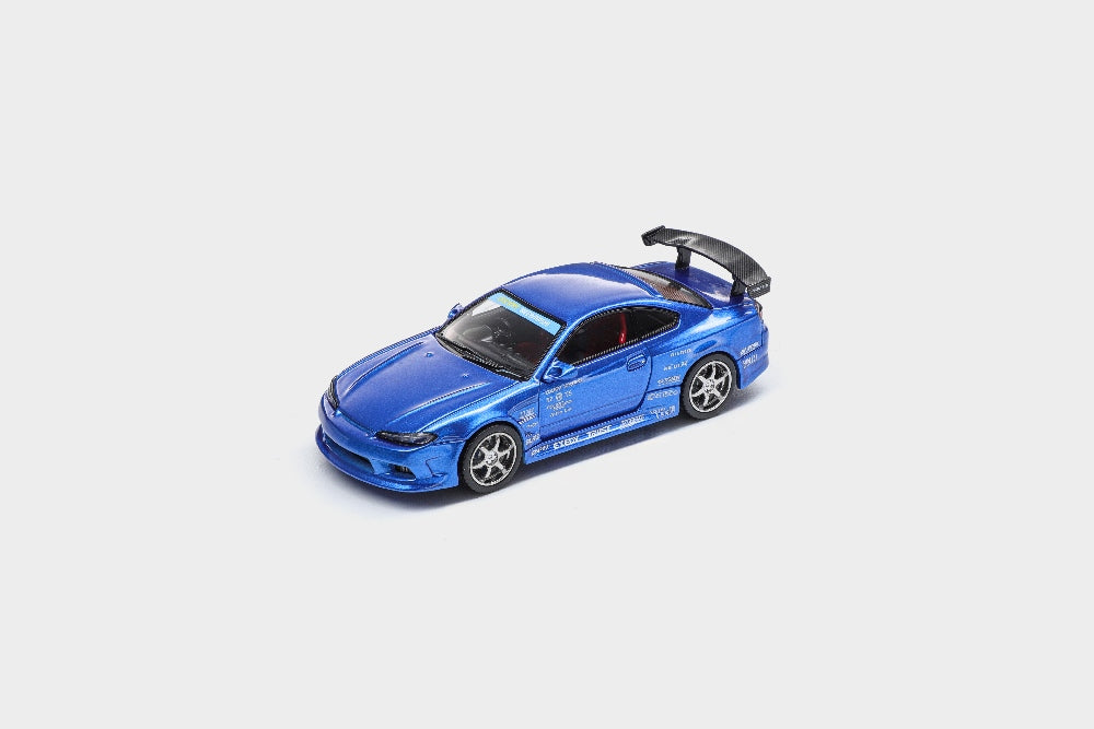 Model Model 1/64 Silvia S15 Vertex Blue APAXPO Foshan Exhibition Edition Limited Diecast Model Car
