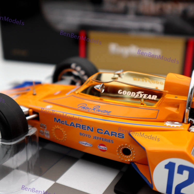 1:18 Replicarz 1972 Indianapolis 500 Peter Revson #12 R184826 Diecast Orange