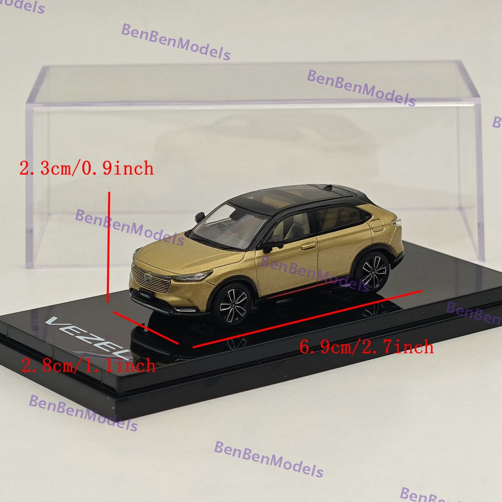 1/64 Hobby Japan VEZEL e: HEV PLaY Sand Khaki Pearl Diecast Model Car HJ642071K