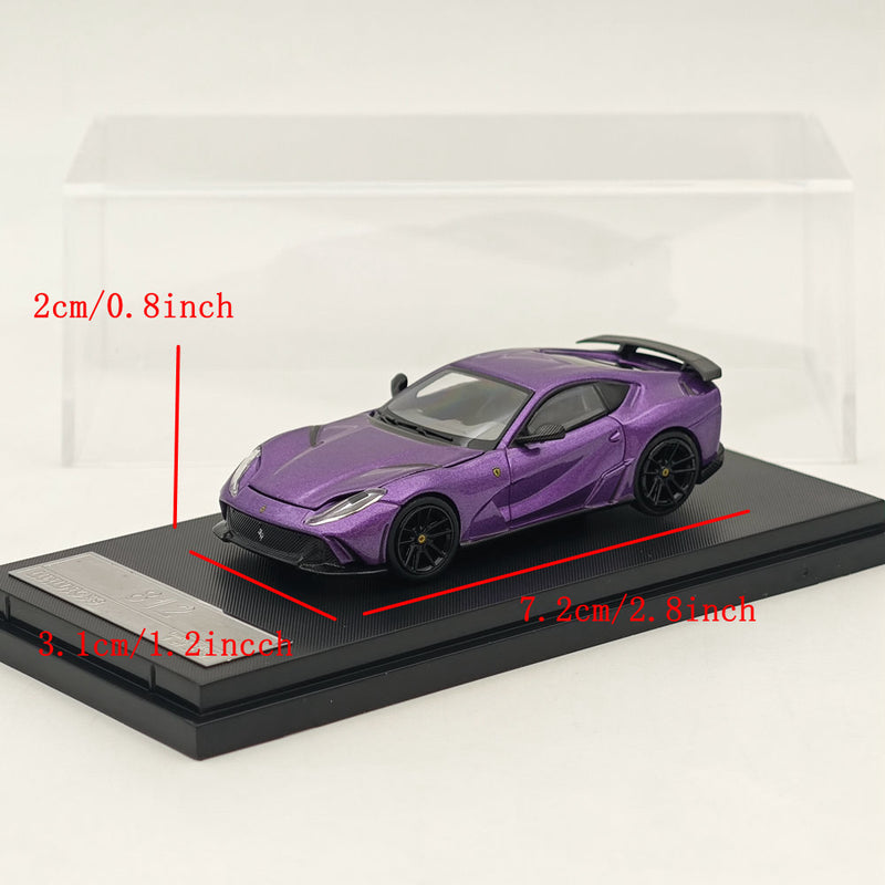 Little Toys 1/64 Ferrari 812 V12 Novitec Alloy Models Car Collection Purple