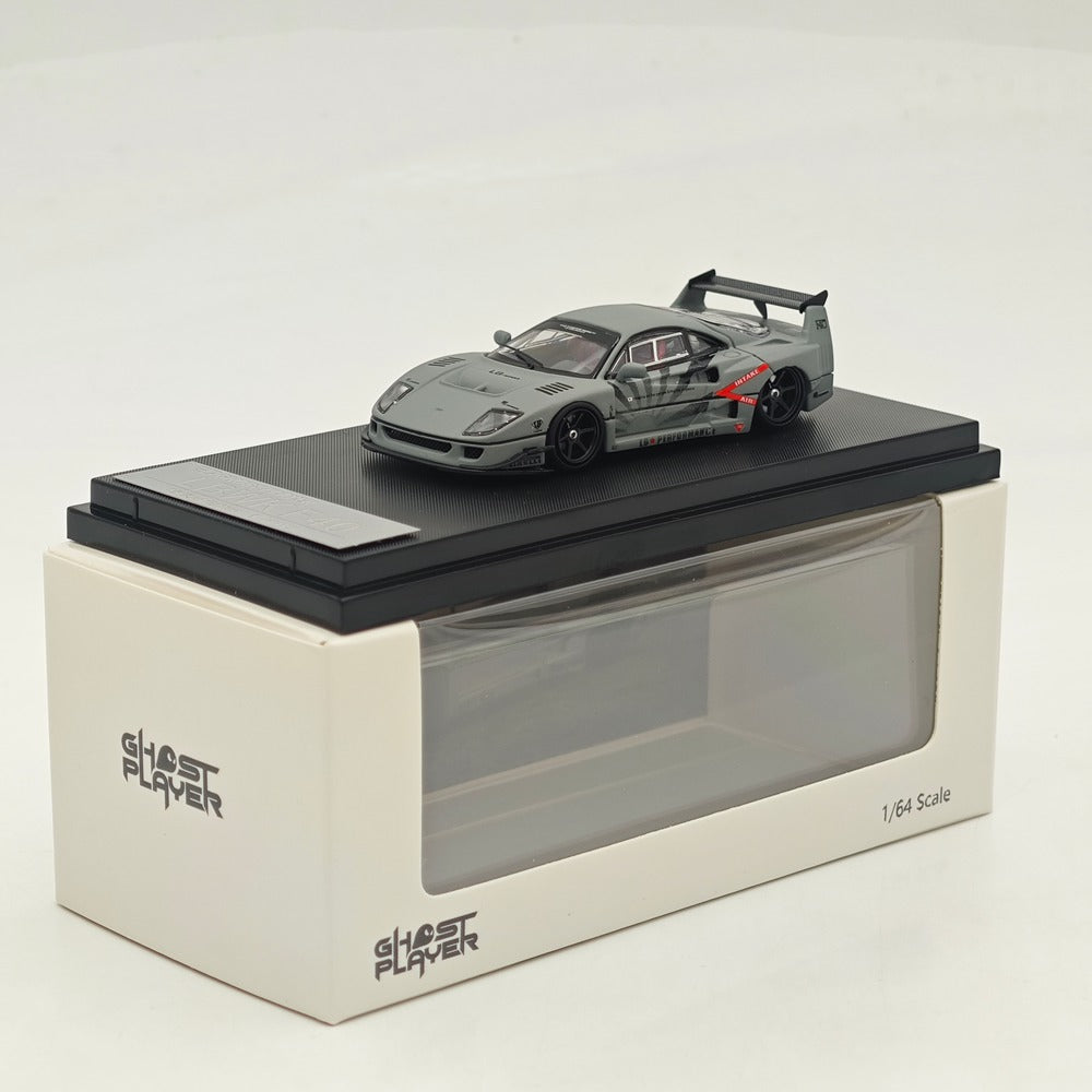 1/64 Ghost Player F40 LBWK Battle Grey Widebody Modified Alloy Model Car Limited Collection