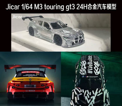 Jicar 1:64 BMW M3 Touring GT3 24H Endurance Race Wagon Racing Diecast Toys Car Model