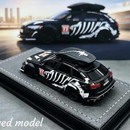 Mechspeed 1/64 Audi RS6 Avant C7 Wagon DTM Skeleton‑themed Livery Resin Car Model Gifts
