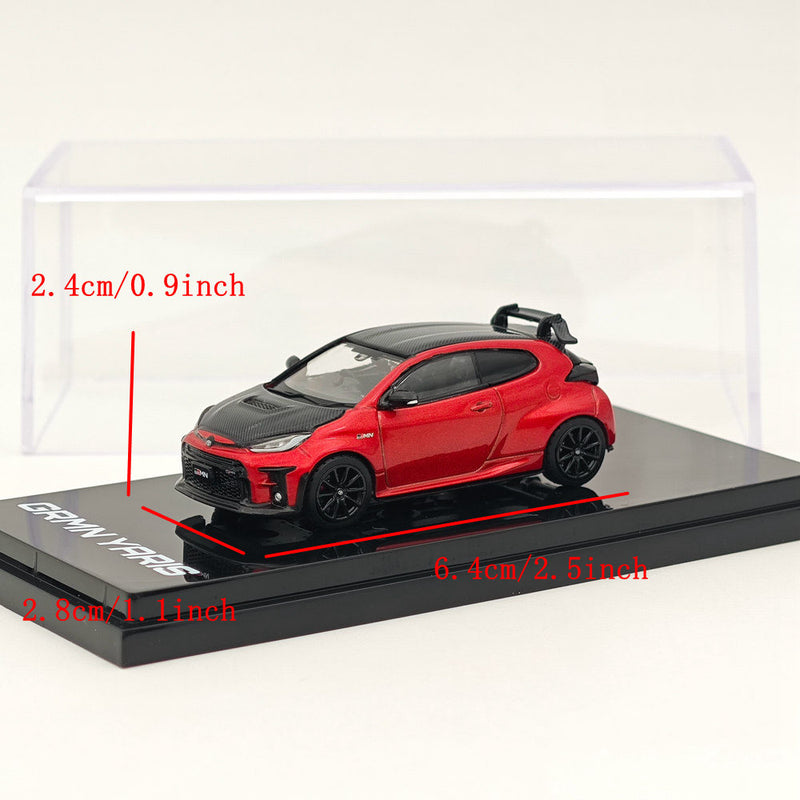 Hobby Japan 1:64 Toyota GRMN YARIS Circuit Package Emotional Red II HJ643024CR Diecast Models Car Collection