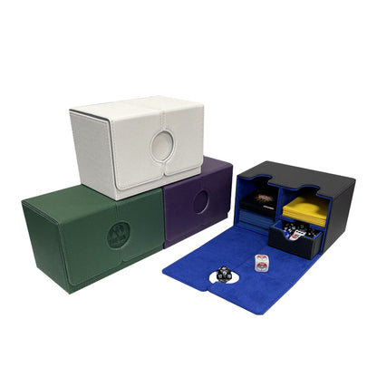 Card Storage Box with Double Sleeves 160+ Yu-Gi-Oh POKEMON PTCG TCG CCG Card Box