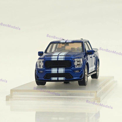Fine Works64 1/64 F-150 Shelby Pickup Truck Blue With Accessories Diecast Model
