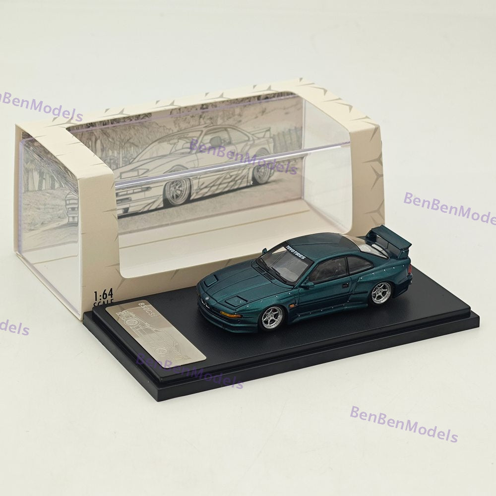 Rhino Model RM 1/64 BMW 850CSi E31 Coupe WideBody Sport Model Diecast Green