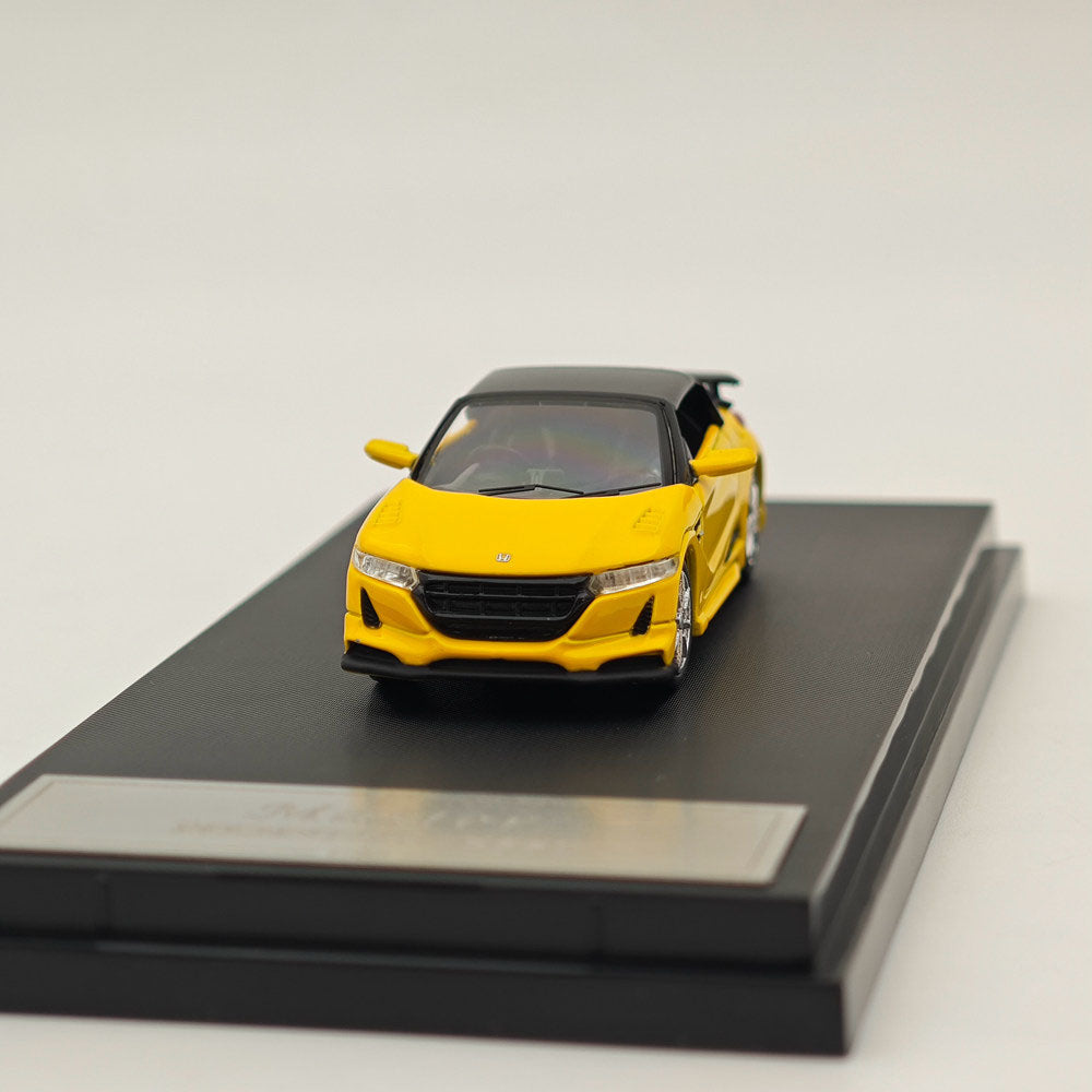 Master 1:64 Honda S660 Mugen Cabriolet Jouets moulés sous pression Modèles de voitures Collection Cadeaux Édition limitée